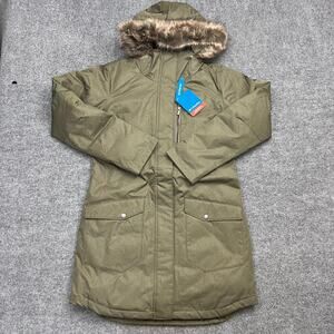 Columbia Suttle Mountain Long Insulated Jacket Parka Women's M Green NWT $160